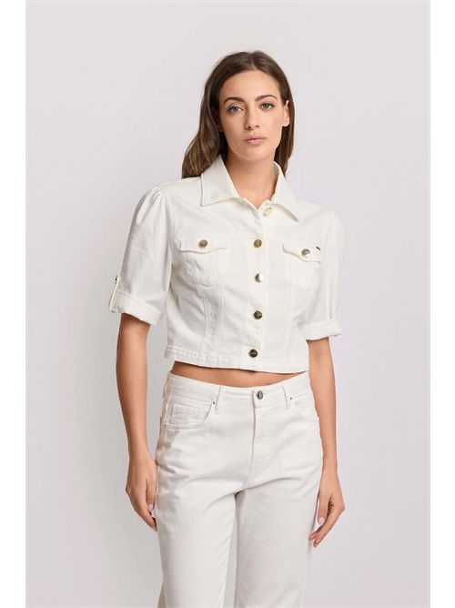 Giubbino corto con bottoni logati - Giubbotto Color BAKARI KOCCA | BAKARI/60725